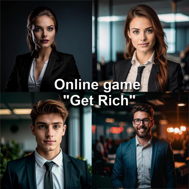 The beginning of the game "Get rich!"